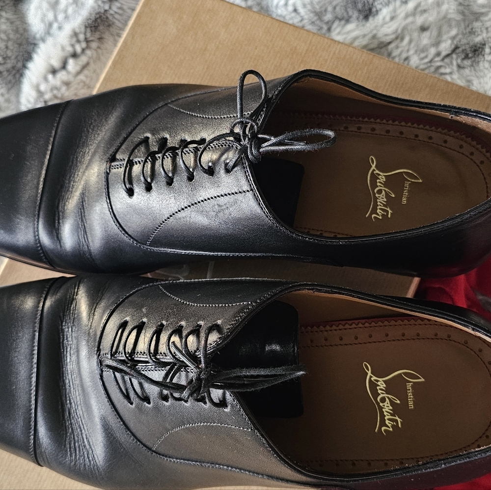 Christian Louboutin Men's Black Leather Shoes